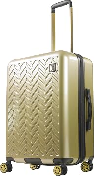 FUL Grove 27 Inch Rolling Luggage, Gold | Durable shell with smooth wheels for easy travel days.