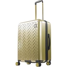 FUL Grove 27 Inch Rolling Luggage, Hardshell Suitcase with Spinner Wheels, Gold