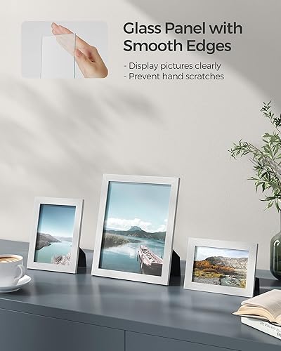 Miniatura 6 de SONGMICS Marcos de fotos, paquete de 10 marcos de fotos de collage con dos marcos de fotos de 8 x 10, cuatro de 5 x 7, cuatro de 4 x 6, juego de