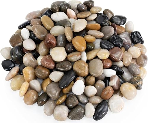 Natural River Pebbles - Mixed Earth Colours - 1kg - 8Pack