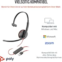 Poly Blackwire 3220 USB-C Headset Zajszűrő Mikrofonnal Teams Zoom Kompatibilis - BLACKWIRE, C3220 USB-C, USB C/A ADAPTER, ECOMM, USB-C/A 6