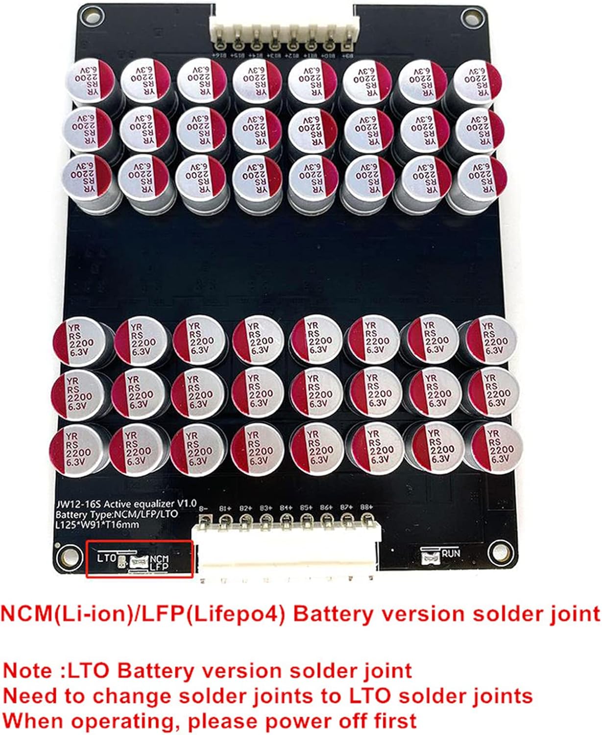 16S 5A 12S 14S Active Equalizer 13S 15S Whole Group Balancer Lifepo4 Lipo Lto Lithium Active Battery Energy Transfer Equalization Capacitor