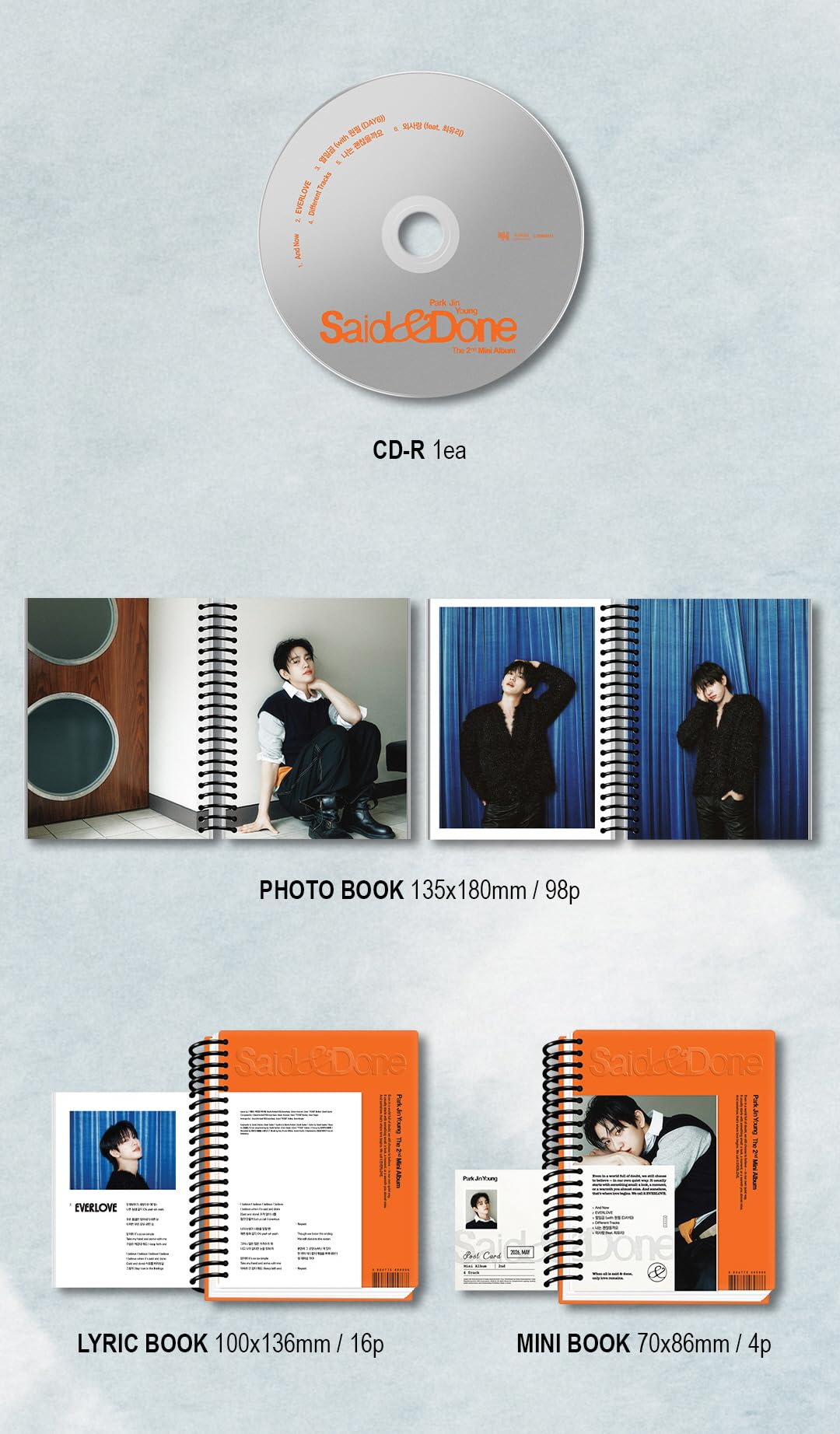 Générique Park Jin-Young - 2nd Mini Album Said & Done [Archive ver.]