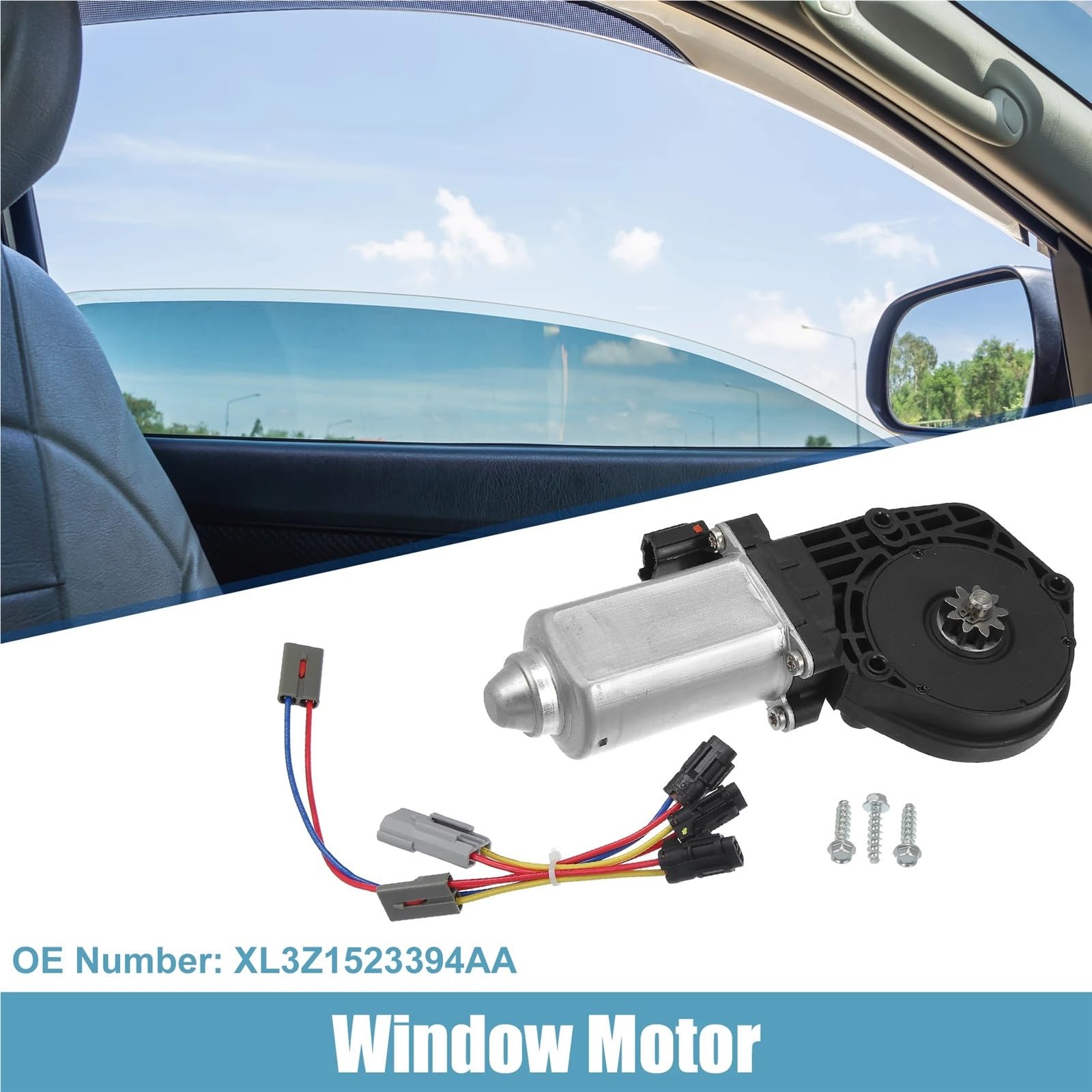 motore alzavetri auto impermeabile 1 set di motorino di sollevamento alzacristallo elettrico anteriore destro adatto per Ford F-150 1997-2004