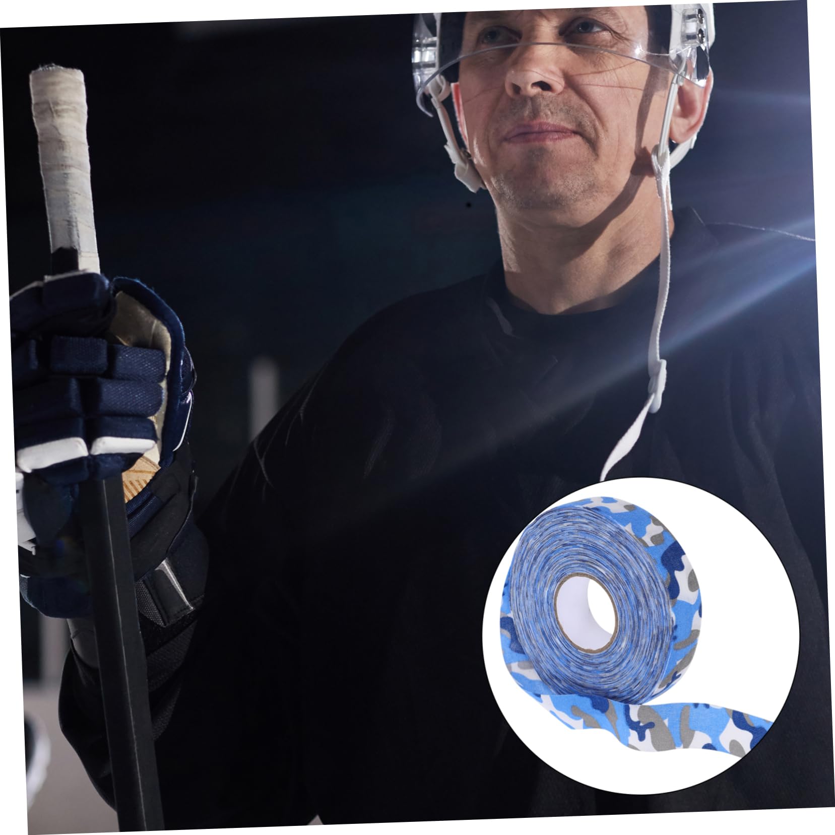 SUPVOX Anti-Slip Hockey Stick Tape 2.5cmx25m Printed Sticky Tape for Hockey Stick Decor
