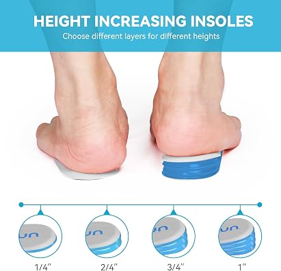 Heel Lift Inserts for Women Shoes - Sumifun Adjustable Orthopedic Shoe Lifts for Uneven Legs - Gel Heel Inserts for Leg Length Discrepancy