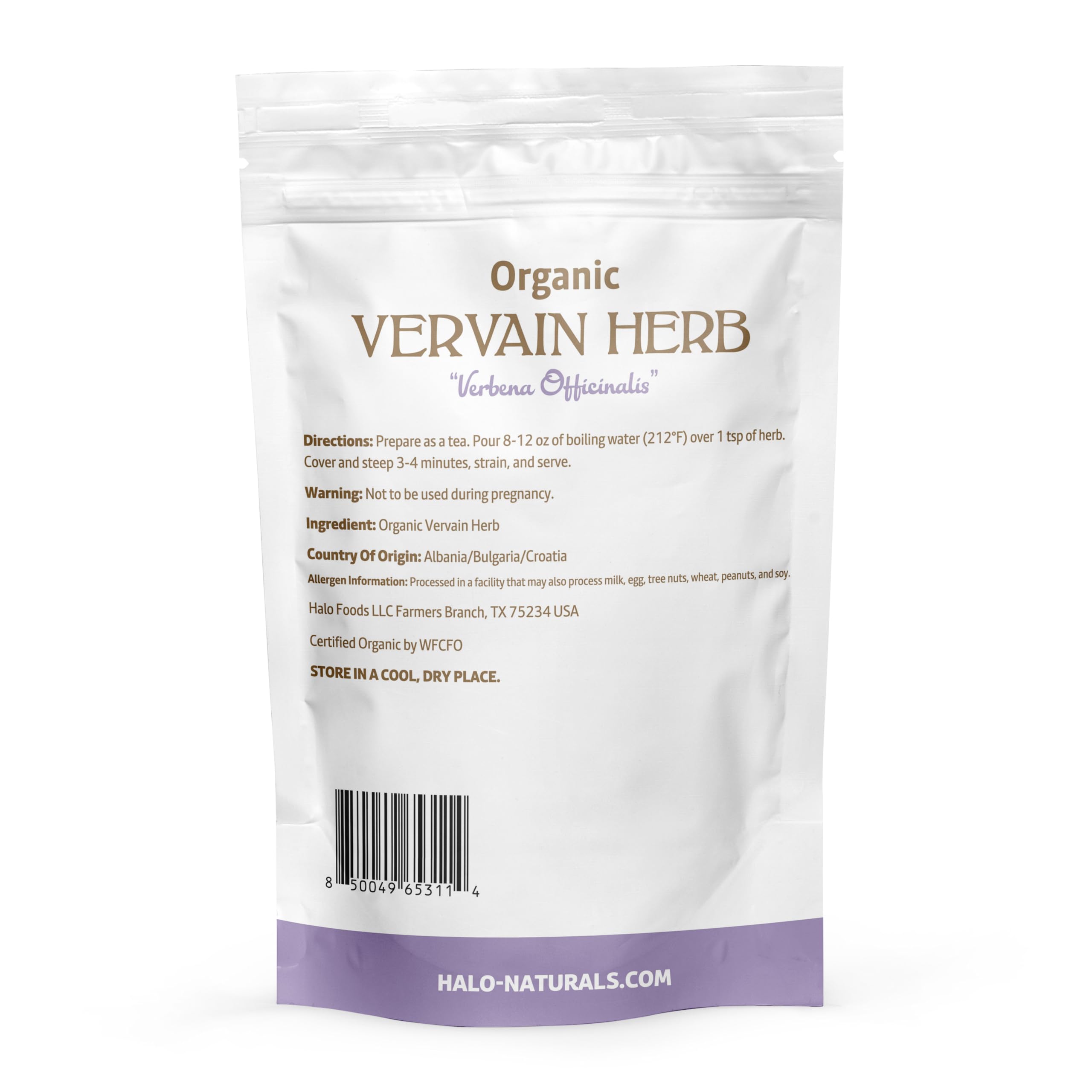 Amazon.com: Halo Naturals Organic Vervain Herb Cut & Sifted, 4