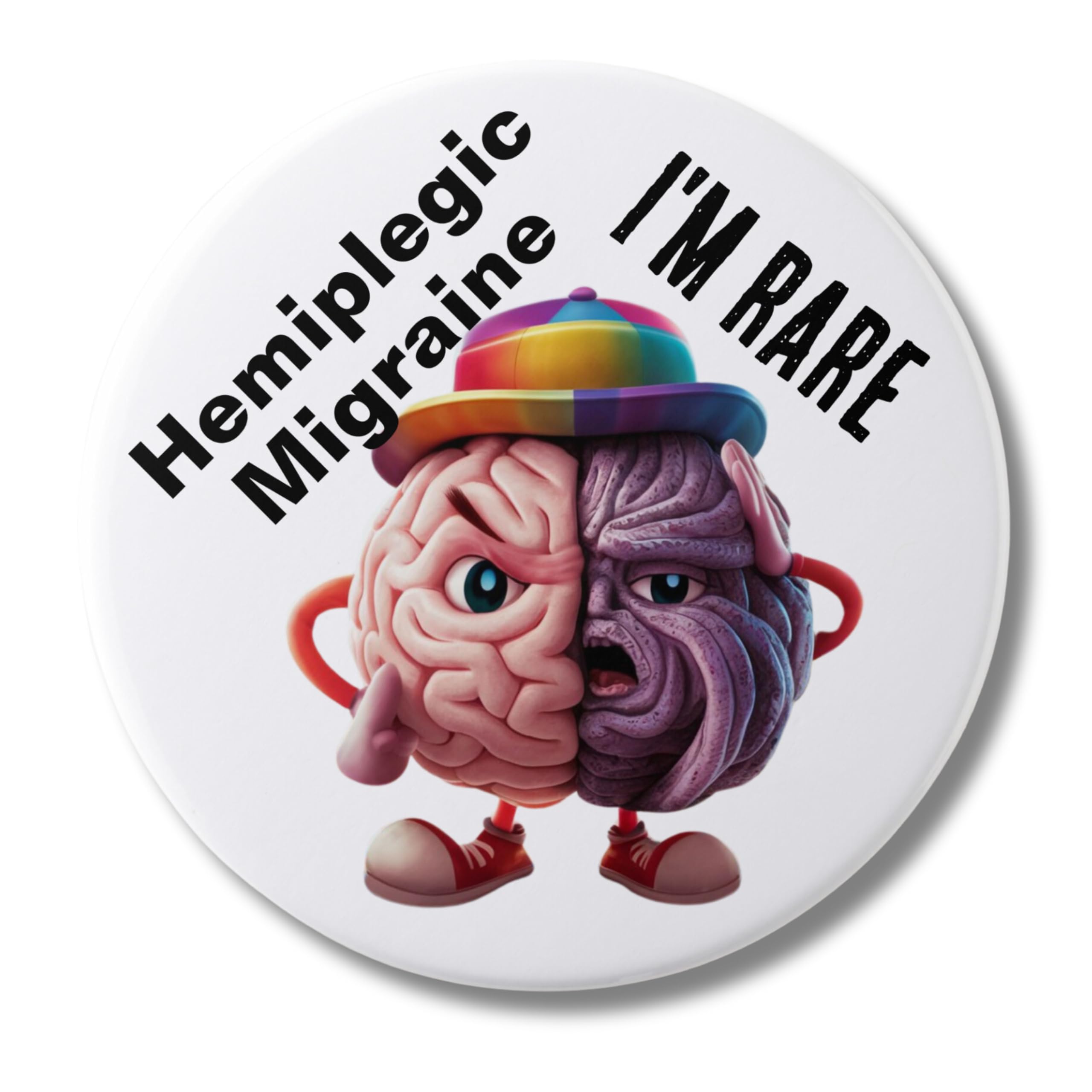 Hemiplegic Migraine pin badge