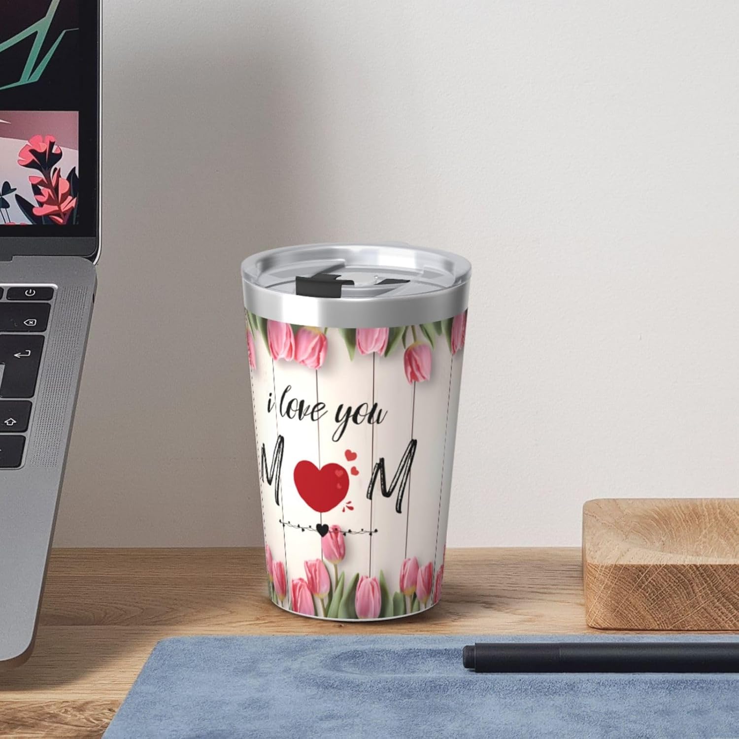 Custom Personalized Insulated Tumbler 12 OZ, Design Photo Wishes Logo Stainless Steel Coffee Mug Cup with Lid and Straw for Men Women Gifts - Image 6