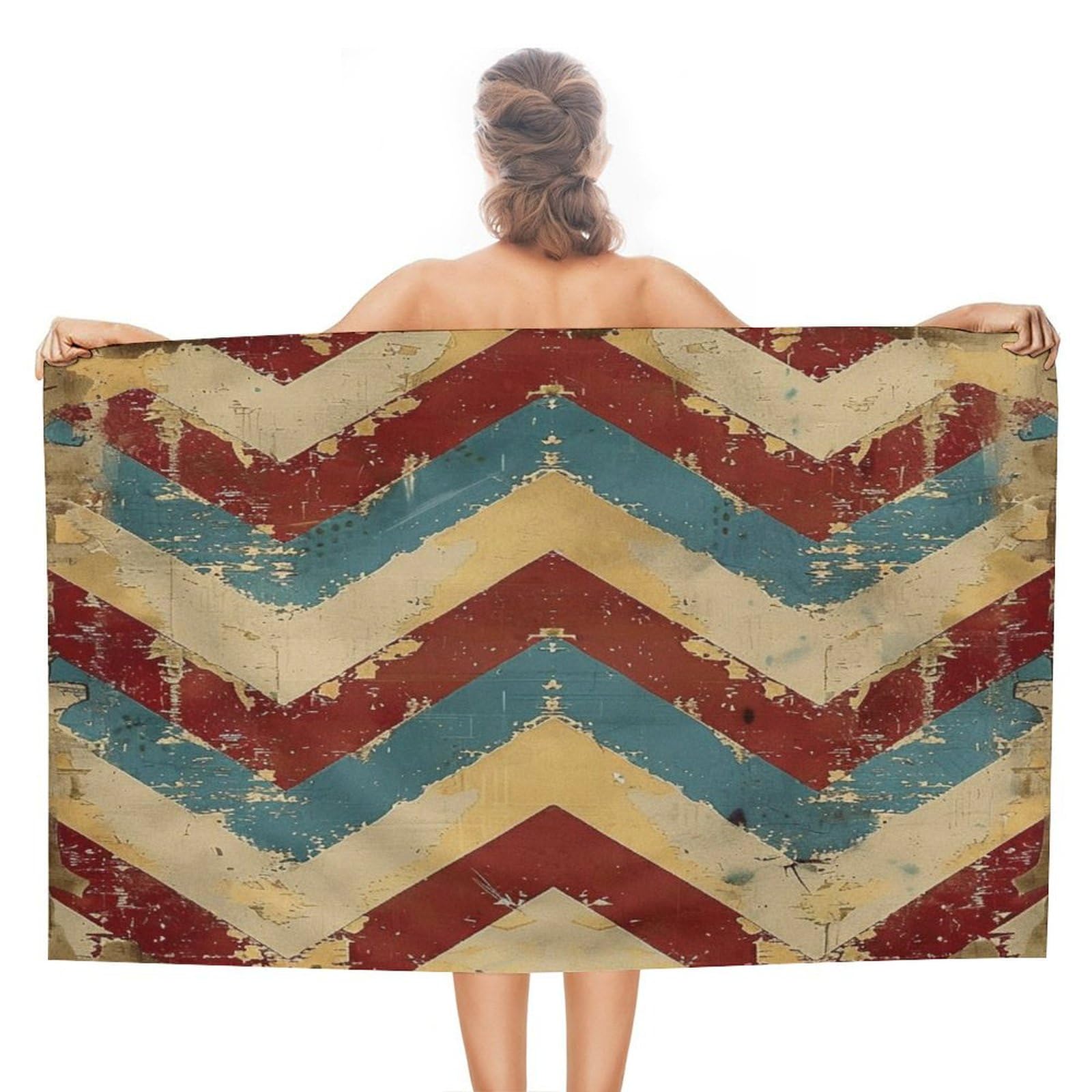 Geometric Kilim Moroccan Ikat Beach Towel Fast Drying Blanket Large Easy Pack Hello Summer Beach Towel Pack for Outdoor Summer Camping Travel Essentials 51x31in Vacation Gifts