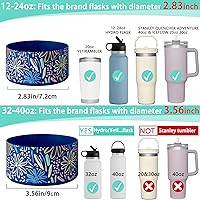 Vista 2 de Funda protectora de silicón para botellas de 32 oz 40 oz de boca ancha para botella de agua de boca ancha para Hydro Flask, Simple Modern, Takeya
