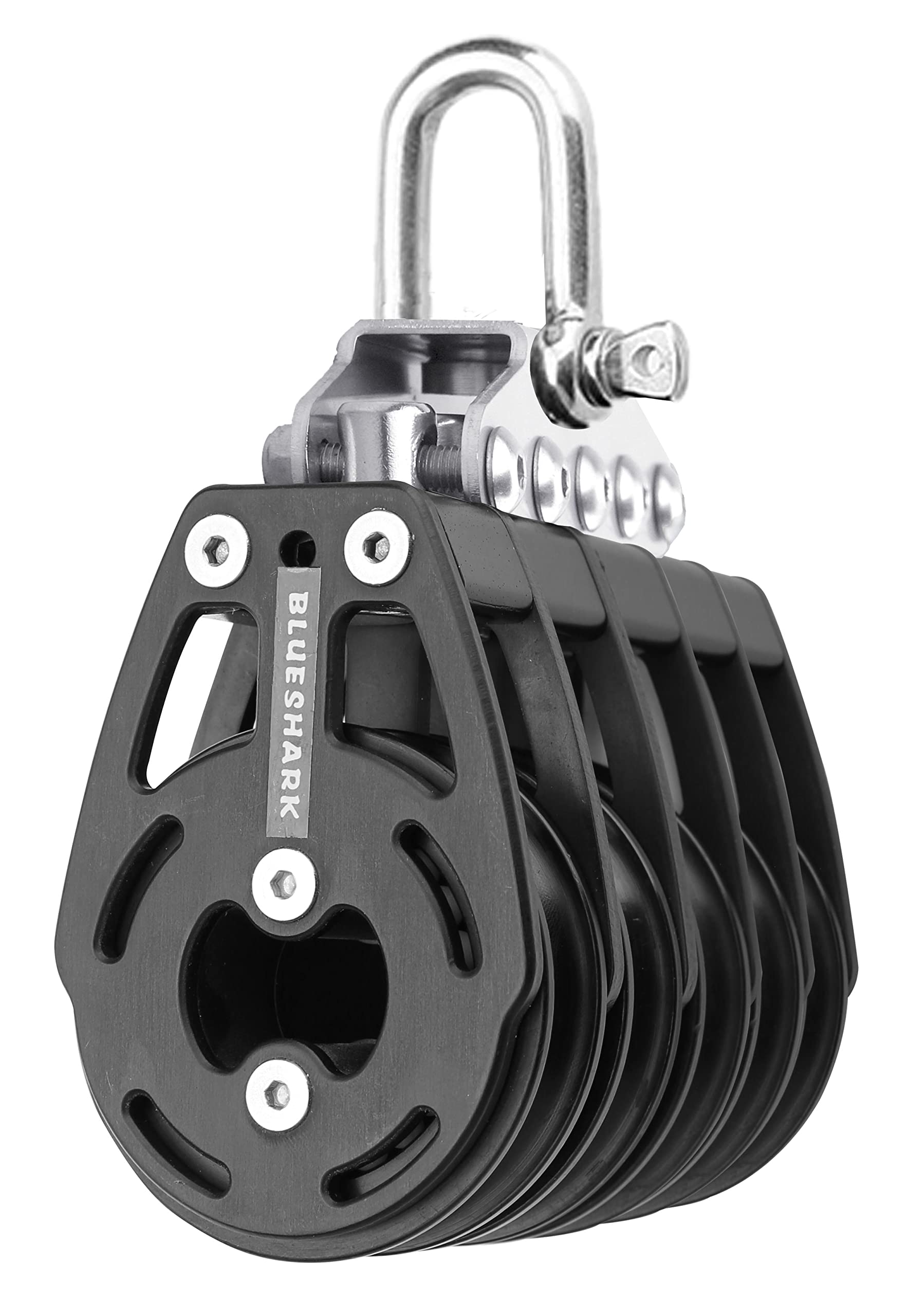 Blue Shark 57mm Five Sheave Fixed Aluminum Sailing Block Choose Quantity (1-Pack) 2341
