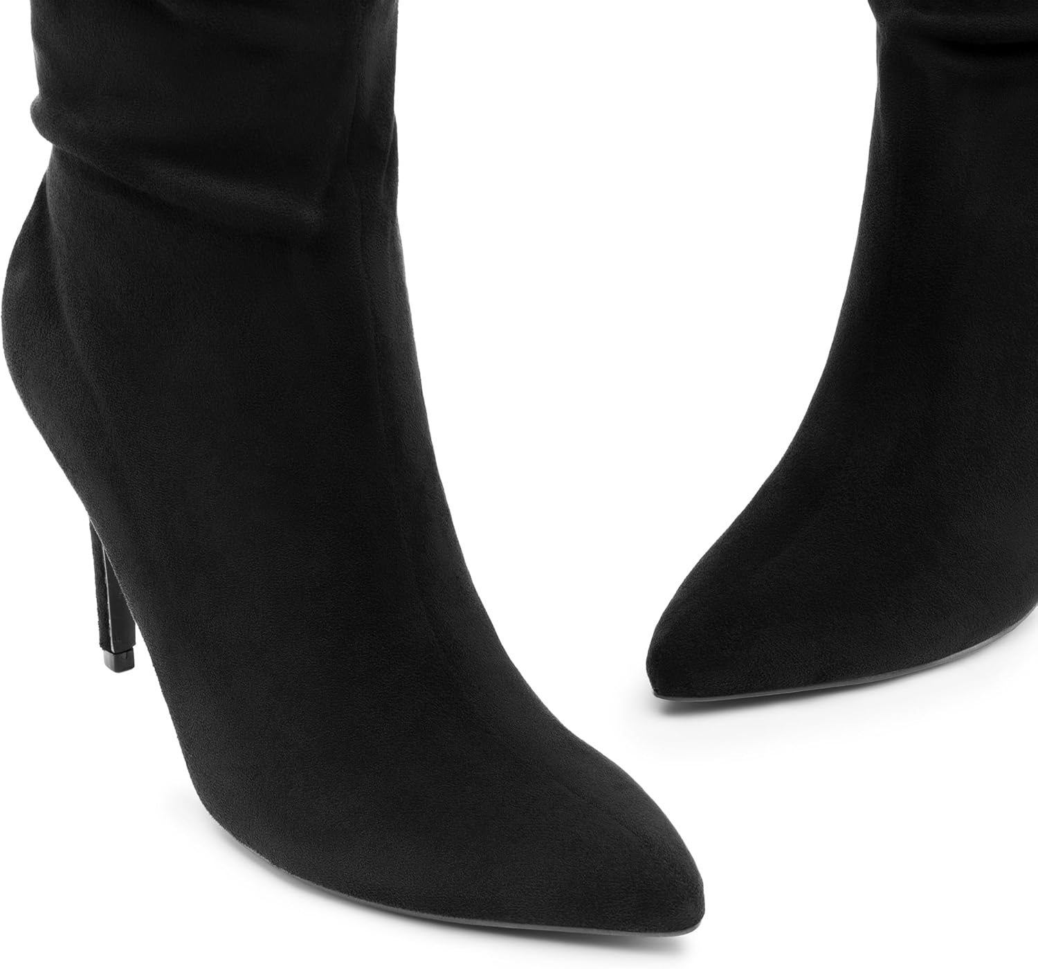 DREAM PAIRS Knee High Boots for Women Pointed Toe Stiletto High Heel Slouchy Suede with Side Zipper Tall Fashion Boots - Image 4