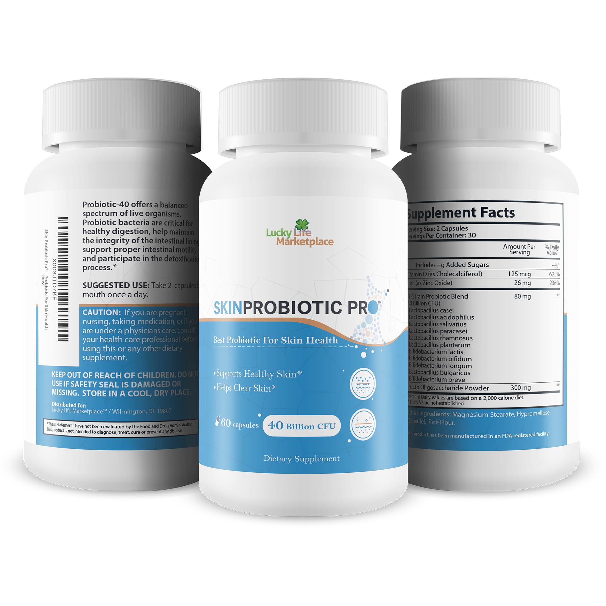 Skin Probiotic Pro - Support Healthy Skin from the Inside Out with a Probiotic Skin Health Support - Help Support Decreased Blemishes, Pimples, Redness - Probiotics for Hydrated & Healthy Looking Skin — Amazon image 4