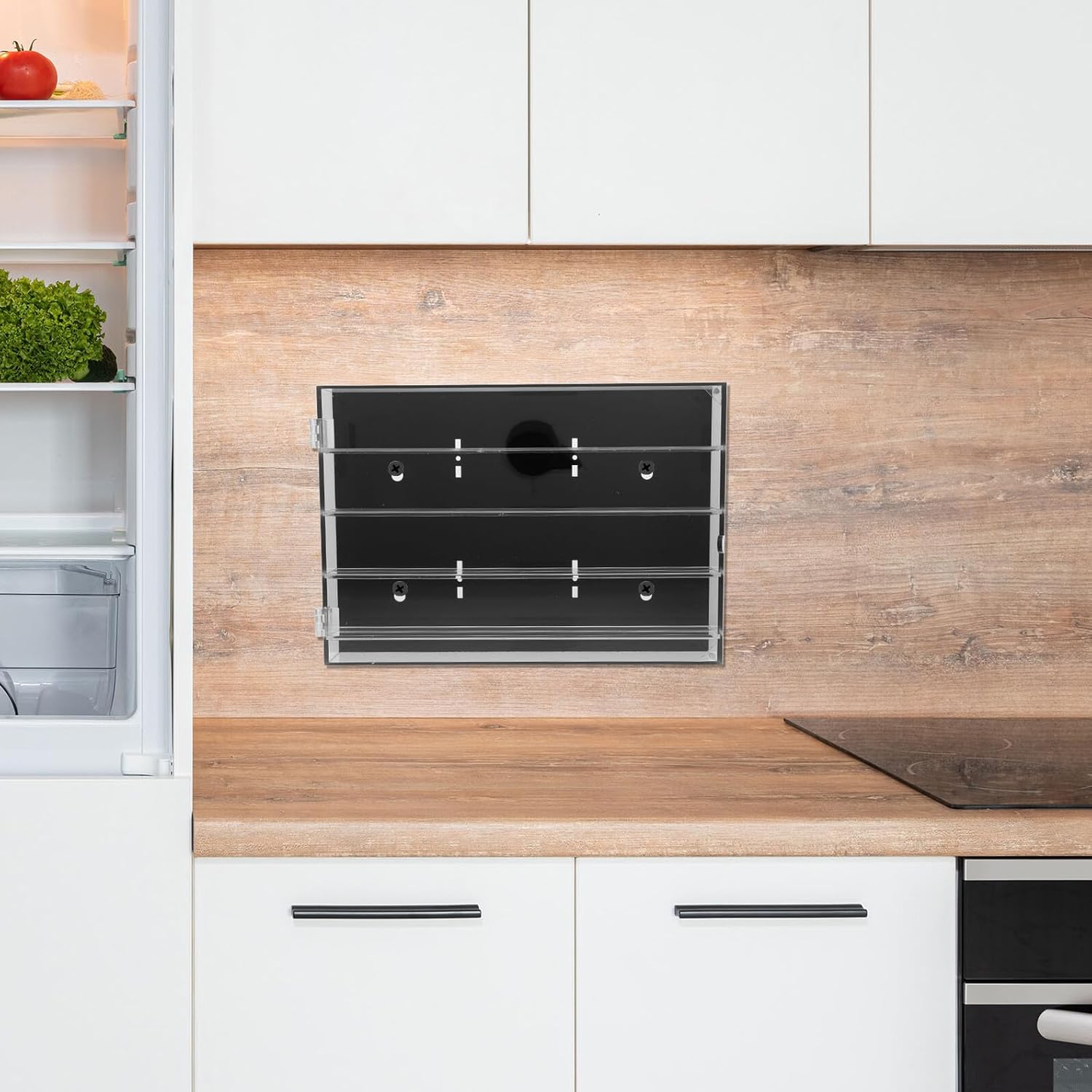 Alipis Acrylic Knife Holder Wall-mounted Multi-layer Knife Storage Display Rack Organizer 13.76x9.43x1.89 Inches