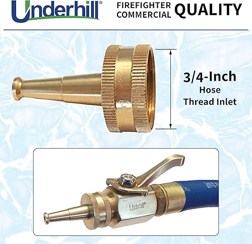 Miniatura 8 de Underhill Boquilla de manguera de agua de jardín de 6 pulgadas pulverizador chorro 7 GPM 80 PSI entrada de rosca de 34 pulgadas accesorio de alta