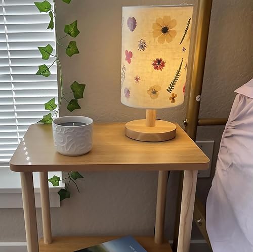 Miniatura 4 de WENFOME Mesa auxiliar de madera maciza, mesas auxiliares de 3 niveles con estantes de almacenamiento, mesita de noche alta para sala de estar,