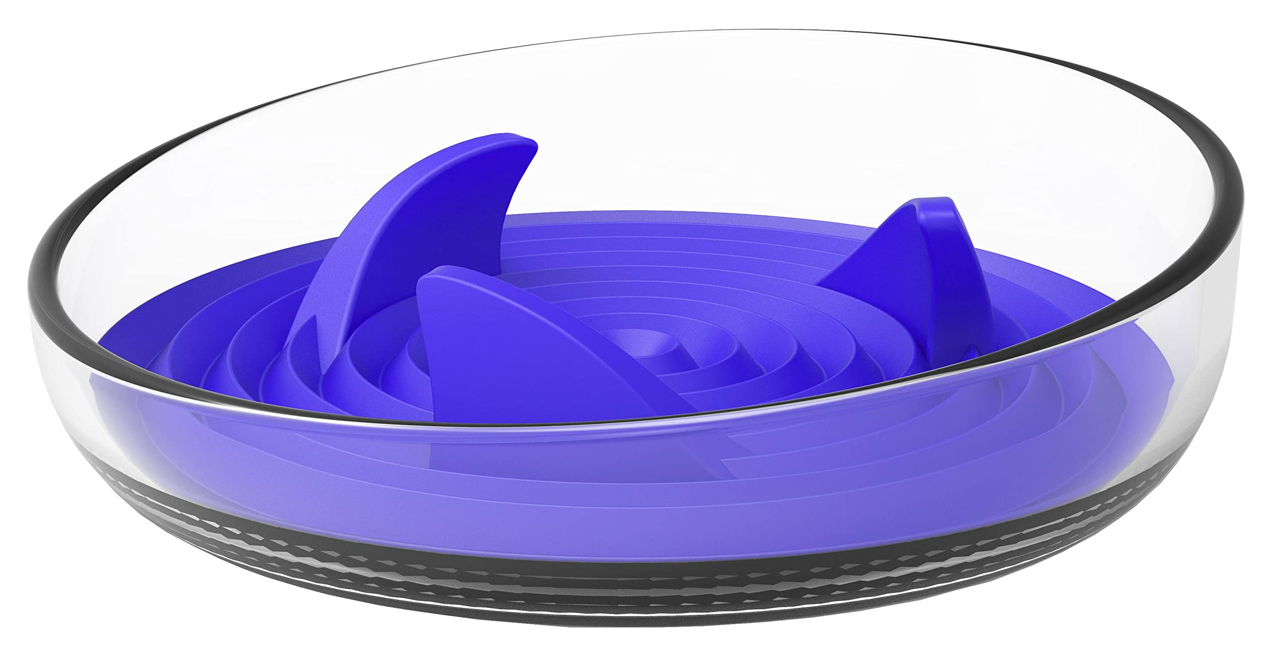 Pet Life ® 'Cirlicue' Shark Fin Shaped Modern Slow Feeding Pet Bowl