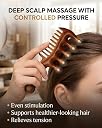 Wooden Scalp Massager Comb – Natural Wood Wide & Fine Tooth with Handle for Hair Growth, Scalp Care & Stress Relief – Detangling Tool for All Hair Types gallery image
