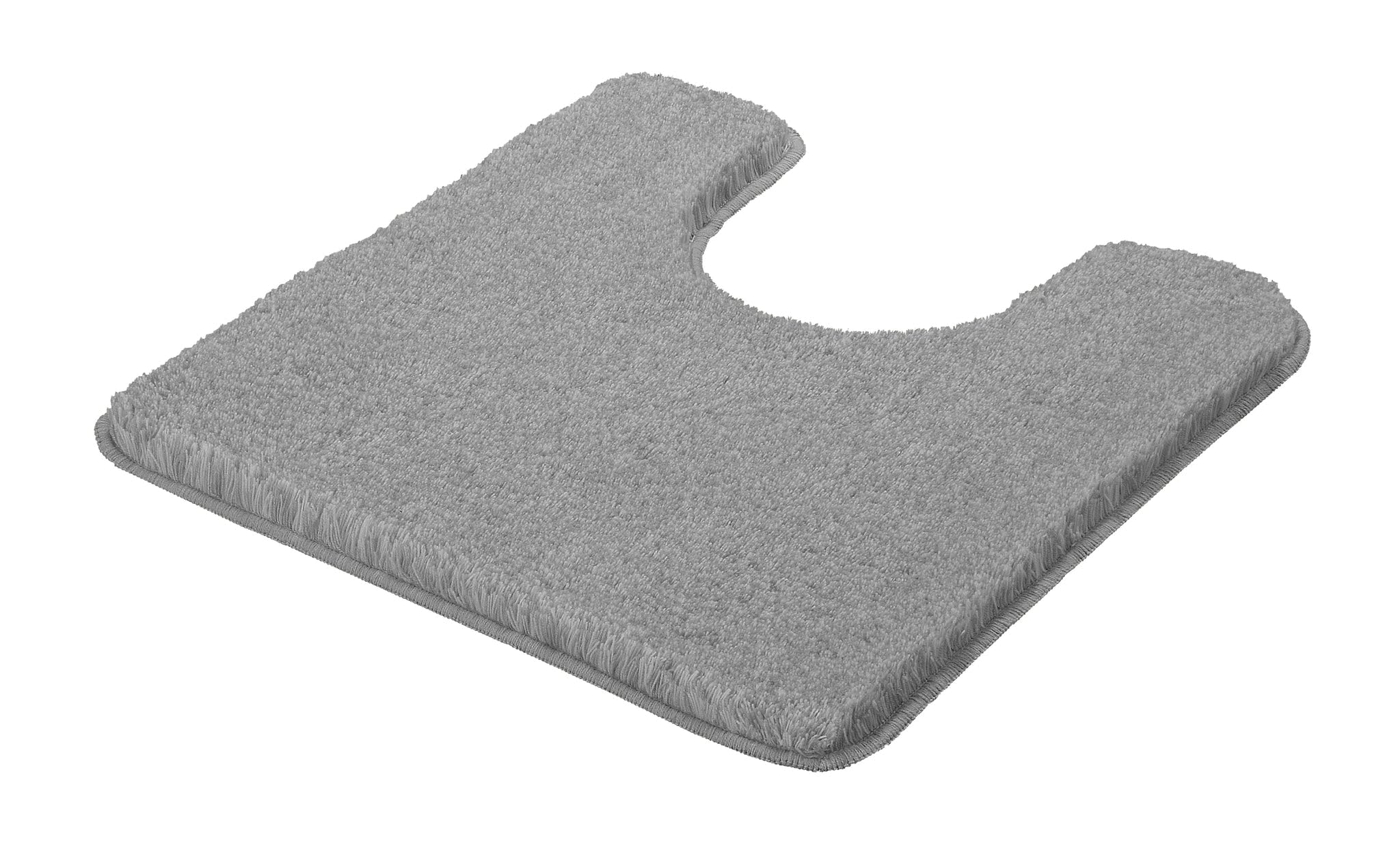 Kleine Wolke WC-Vorleger Relax Grau 55 x 55 cm mit Ausschnitt OEKO-TEX zertifiziert rutschhemmend