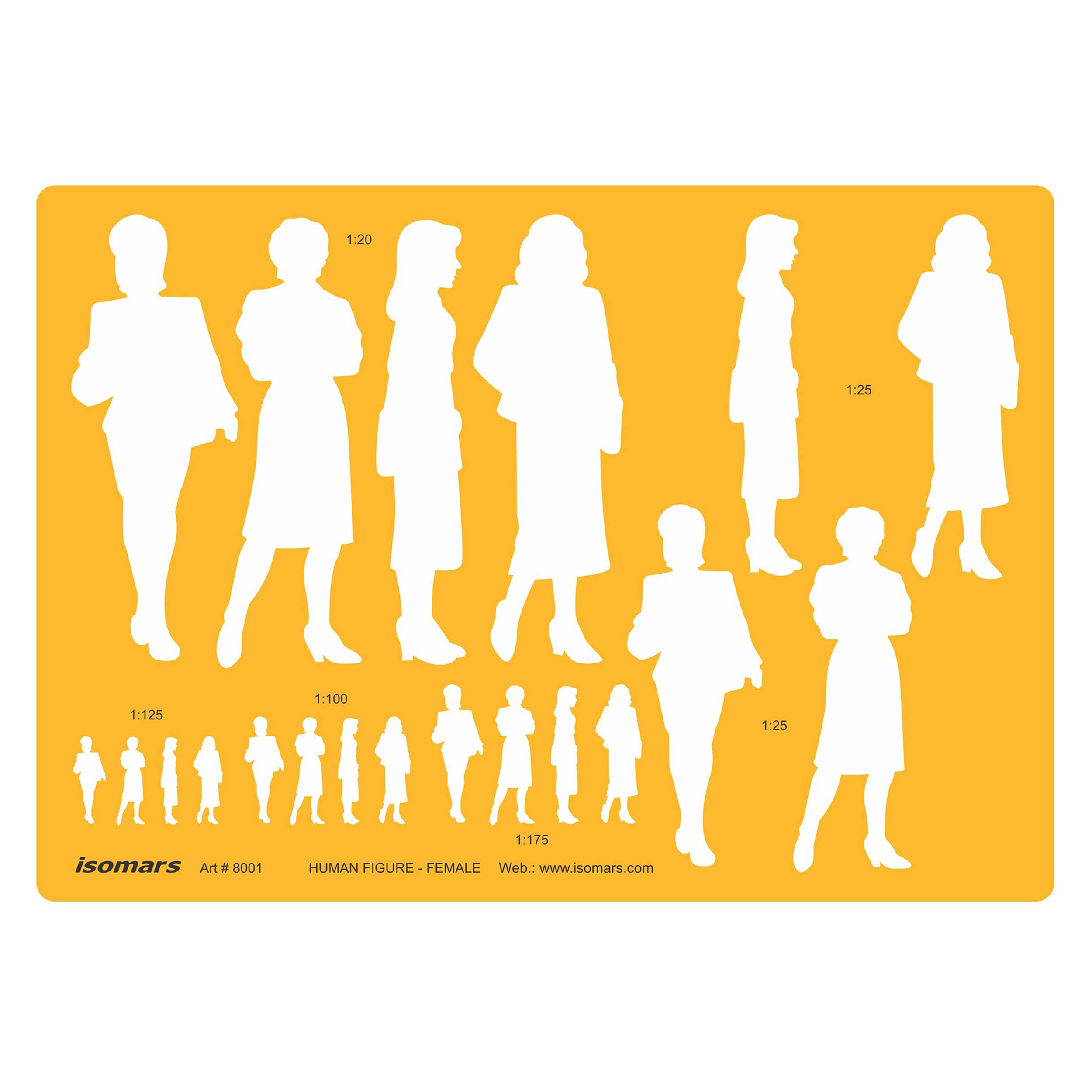 Female Figure Stencil - Fashion Design Template -6