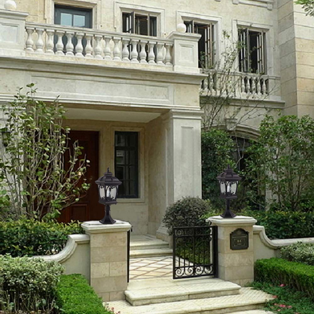 Lampadaire d'extérieur rétro créatif, éclairage de rue IP23 étanche à la rouille, lampe colonne décorative pour jardin, stade