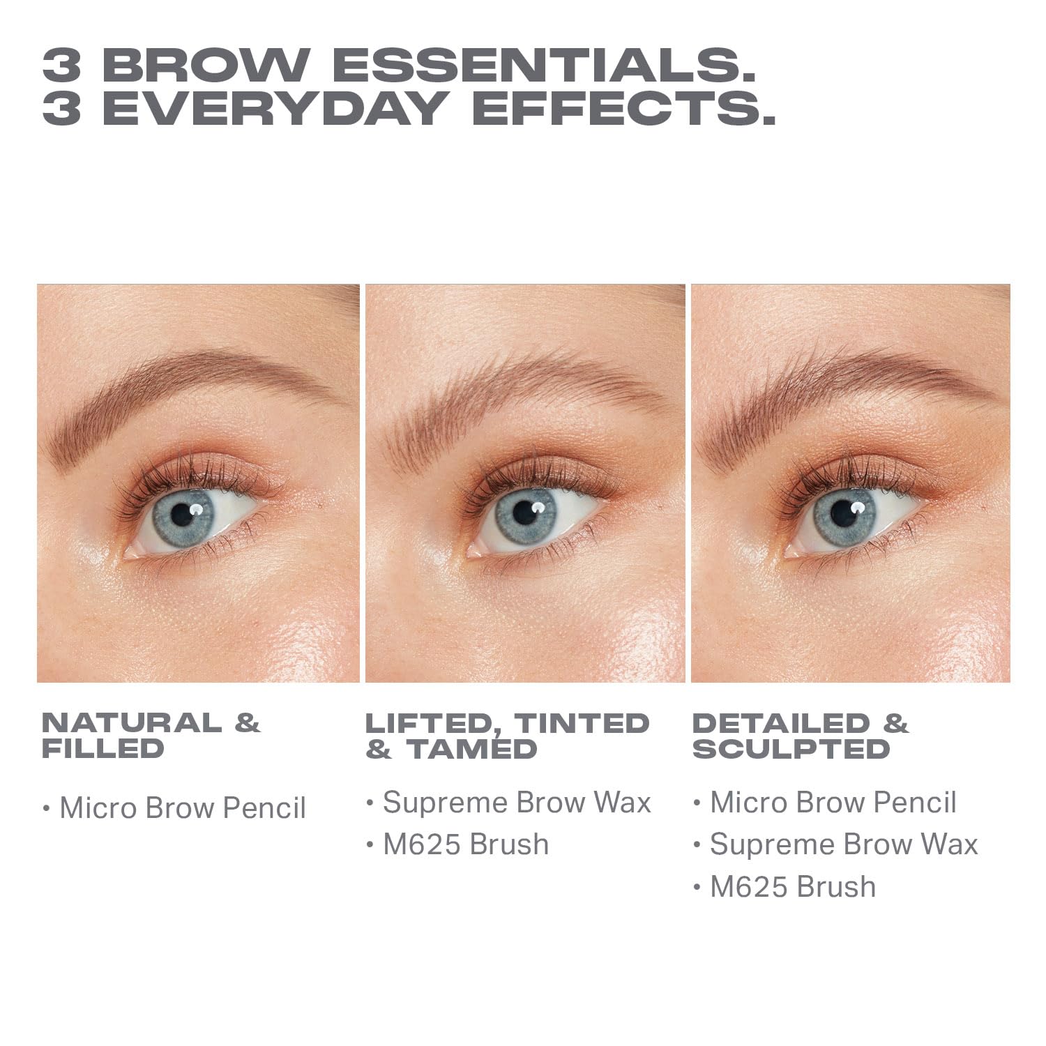 Morphe High Archiever Everyday Essentials Brow Kit - Precision Micro Eyebrow Pencil, Tinted Sculpting Brow Wax & 3-in-1 Brush for Shaping, Filling & Defining - Biscotti (3 Count) image 3