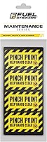 FuelStickers Pinch Point Warning Stickers (2x1 Inch, 4 Pack) - Heavy-Duty Weatherproof Safety Labels for Machinery, USA Made