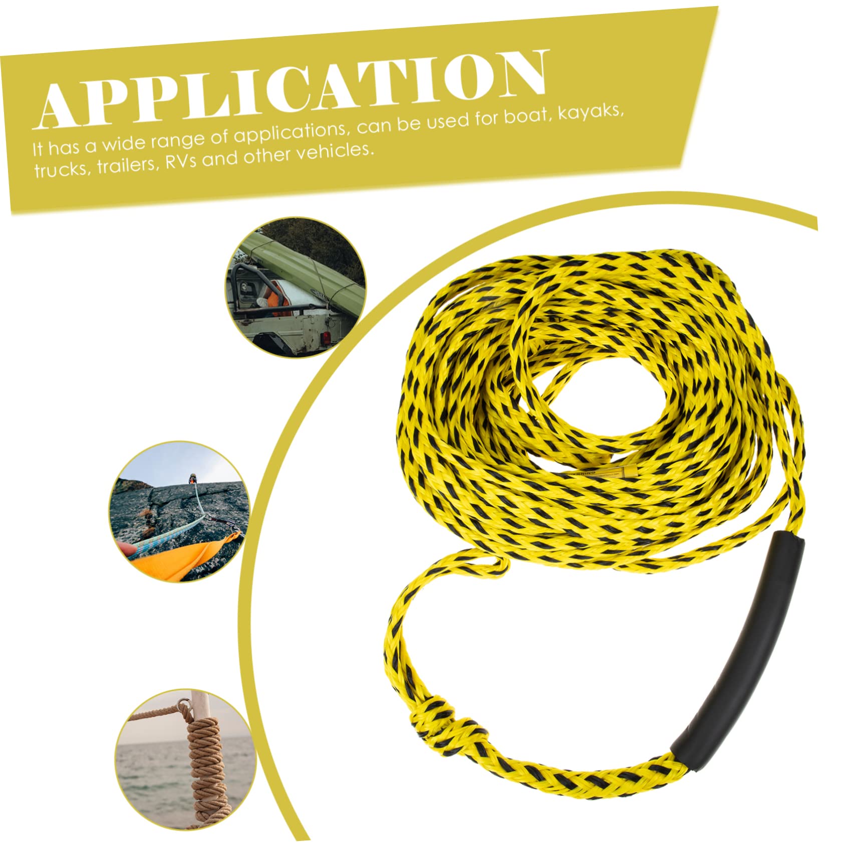 ibasenice Corde de Remorquage Portable pour Kayak Corde de Traction Professionnelle pour Bateaux et Véhicules pour Activités de Plein Air