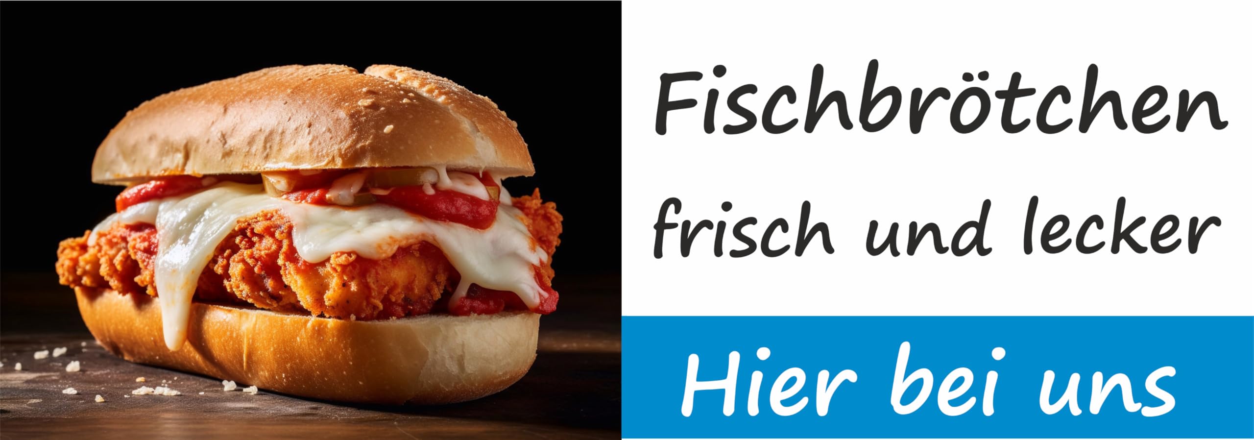 Banner 200 x 70 cm Fischbrötchen