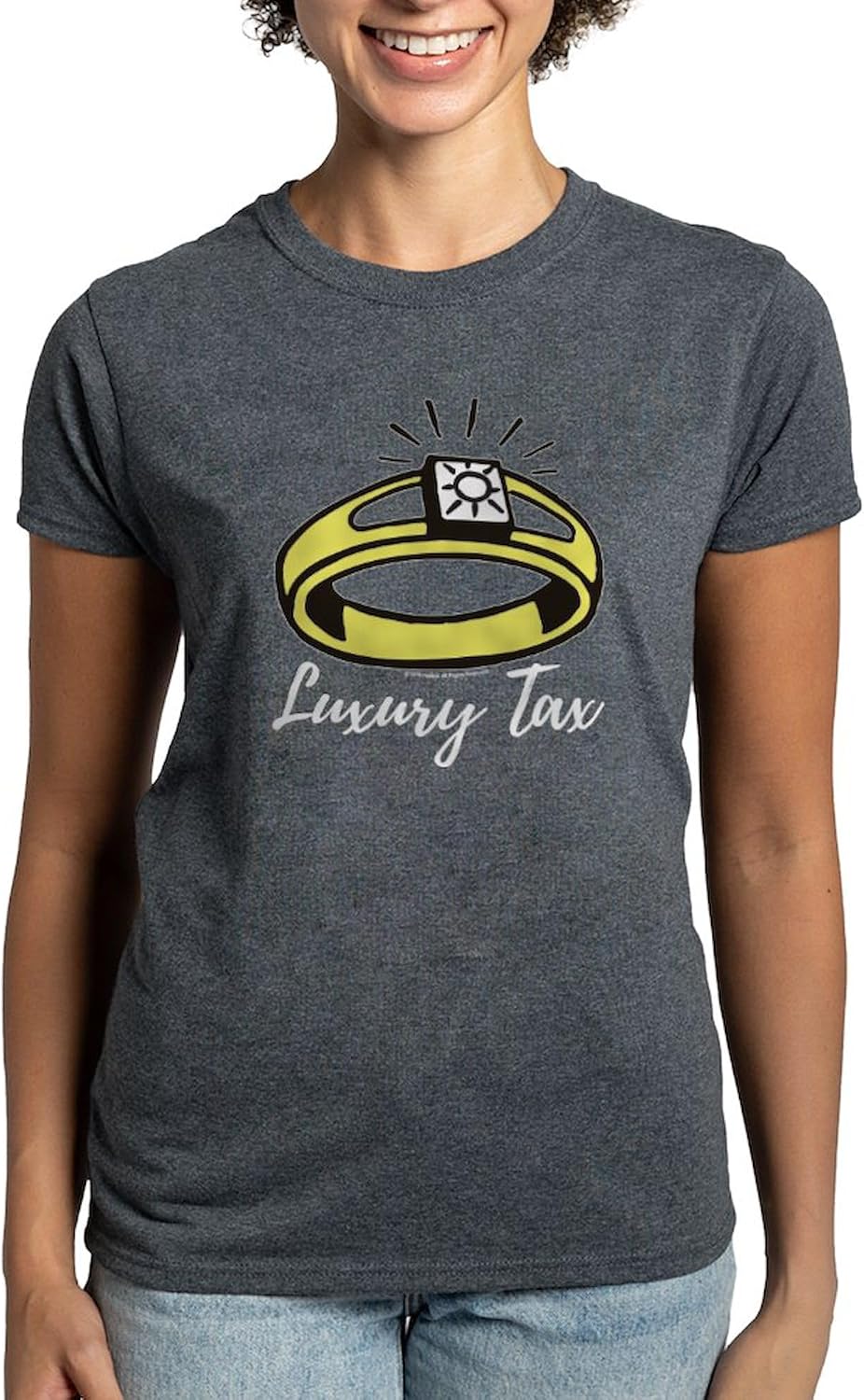 CafePress Monopoly Luxury Tax Women's Classic T Shirt Womens Classic Crew-Neck Soft Graphic T-Shirt