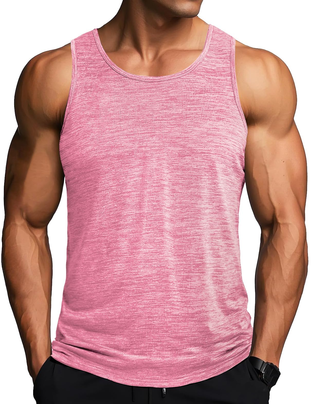 MAGCOMSEN Herren Tank Tops Leicht Achselshirt Ärmellos Quick Dry Sport T-Shirt Laufen Fitness Tankshirts Sommer Outdoor Funktionsshirt