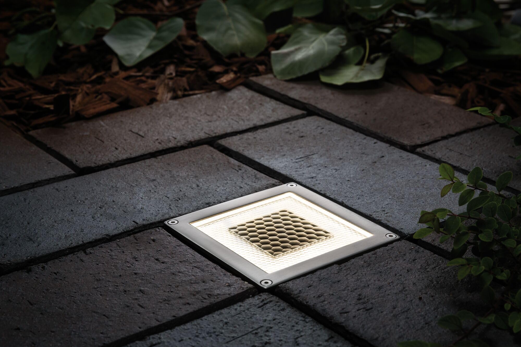 Paulmann 937.74 Special Line Solar Cube/Box LED IP67 ciepła biel 0,24 W 93774 lampa solarna zewnętrzna lampa podłogowa kamień brukowy, 10 x 10 cm, stal nierdzewna, przezroczysta