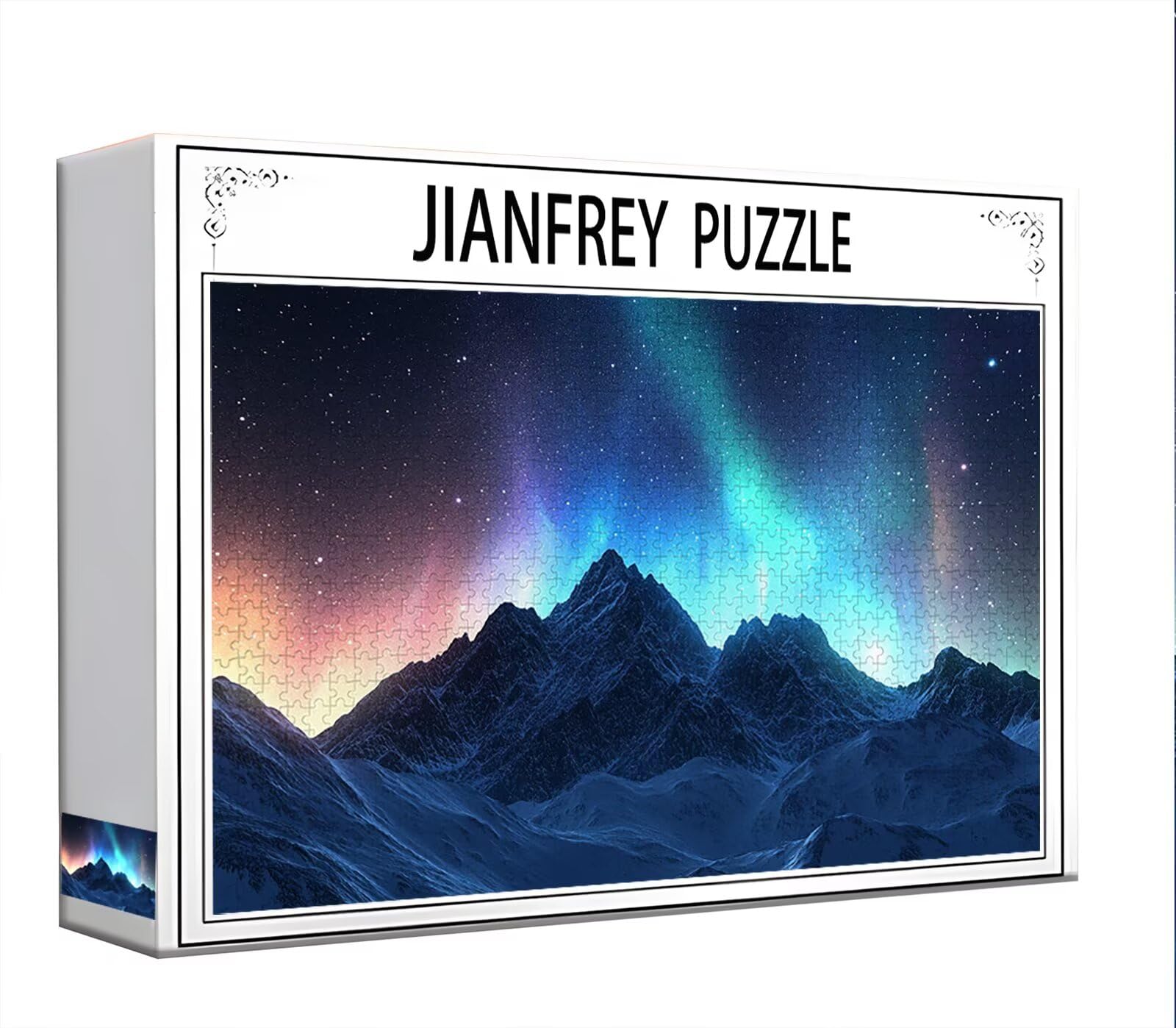 Puzzle 2000 Piezas Adultos Puzzle Aurora Montaña Rompecabezas Adultos XXL 100 x 70cm, Impossible Rompecabezas, Jigsaw Arte Juego Educa Familiar Aliviar El Estrés, Regalos para Hombres y Mujeres S-4