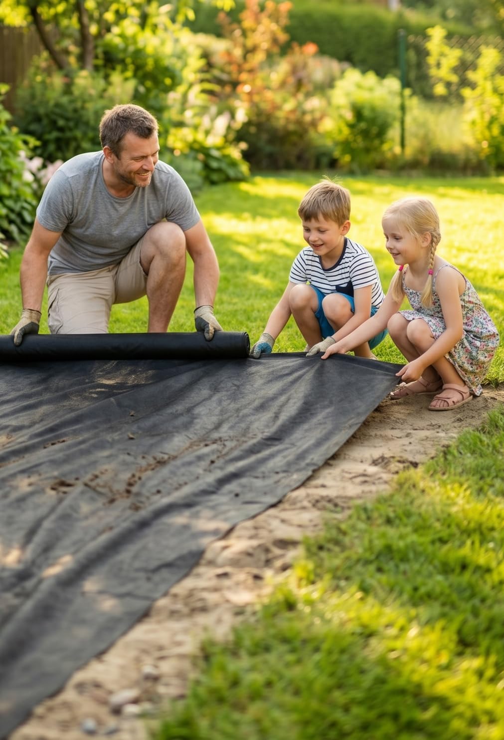 ASF Geotessile 150g/m² 50m x 1m | Telo da Giardino Anti-Erbacce, Drenaggio e Filtrazione, Sottofondo per Ghiaia, Vialetto