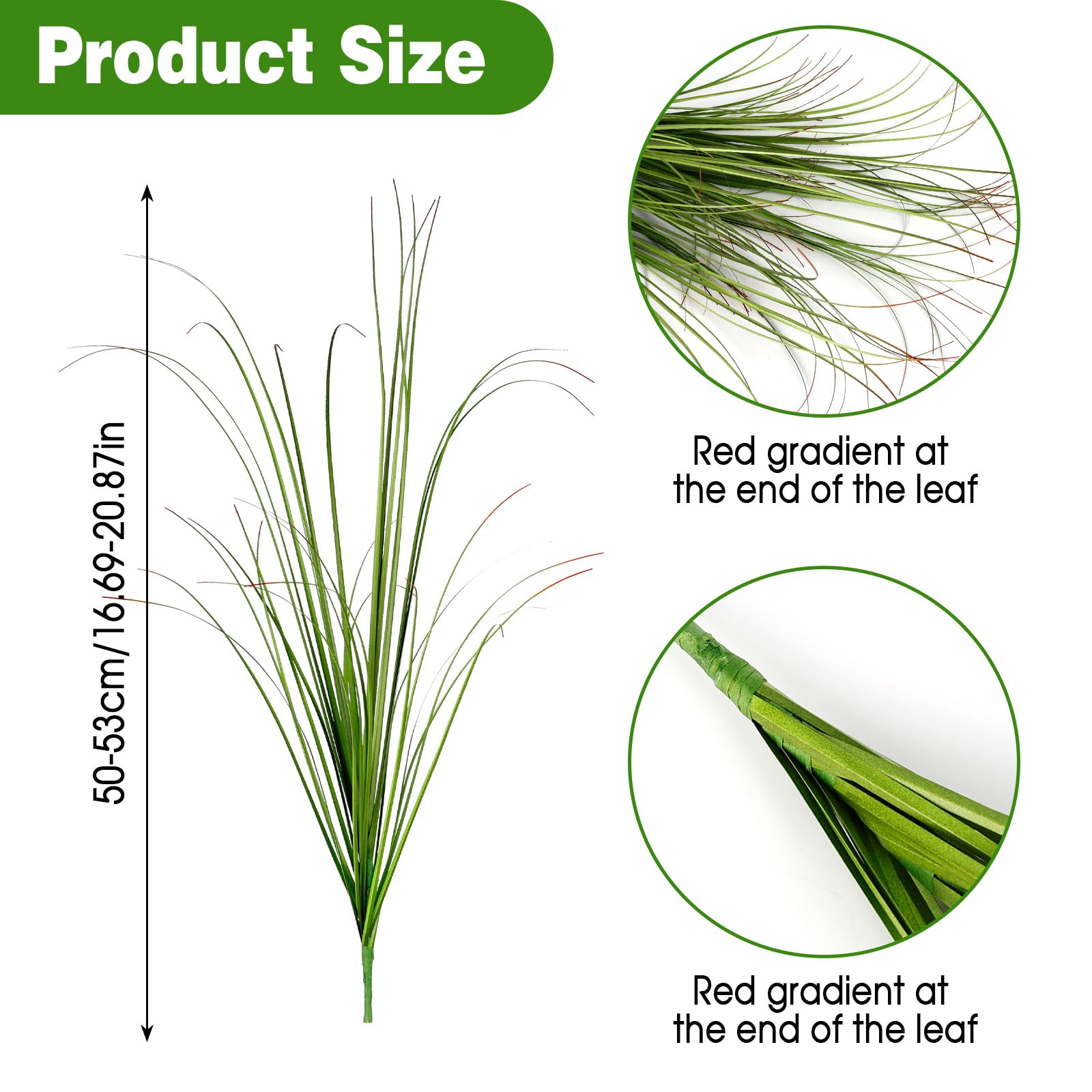 16 PZ Pianta Finta Esterno Artificiali, Pianta di Erba di Grano Artificiale Artificiali di Plastica Falsa Arbusti Verdi per Matrimonio Finestra Giardino Decorazione Esterna