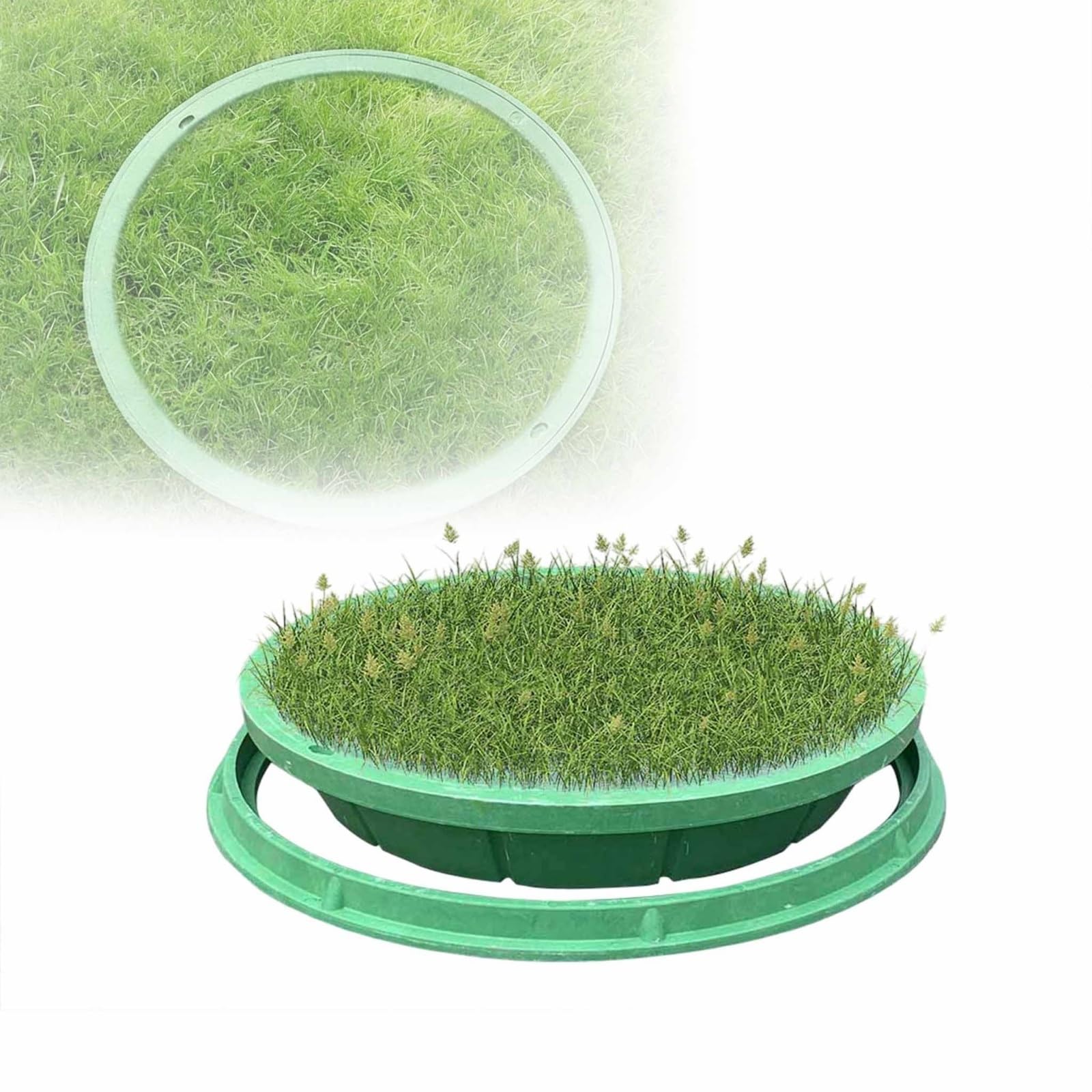 Couvercle de regard rond 60 cm en résine avec joint d'étanchéité