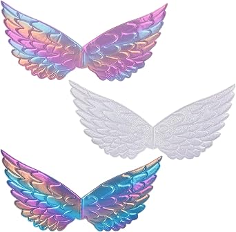 Toddler Fairy-Unicorn Wings for kids 3-9 3pcs girls unicorn toys dress up for play Angel Costume Halloween Birthday Gifts Unicorn Party Favors