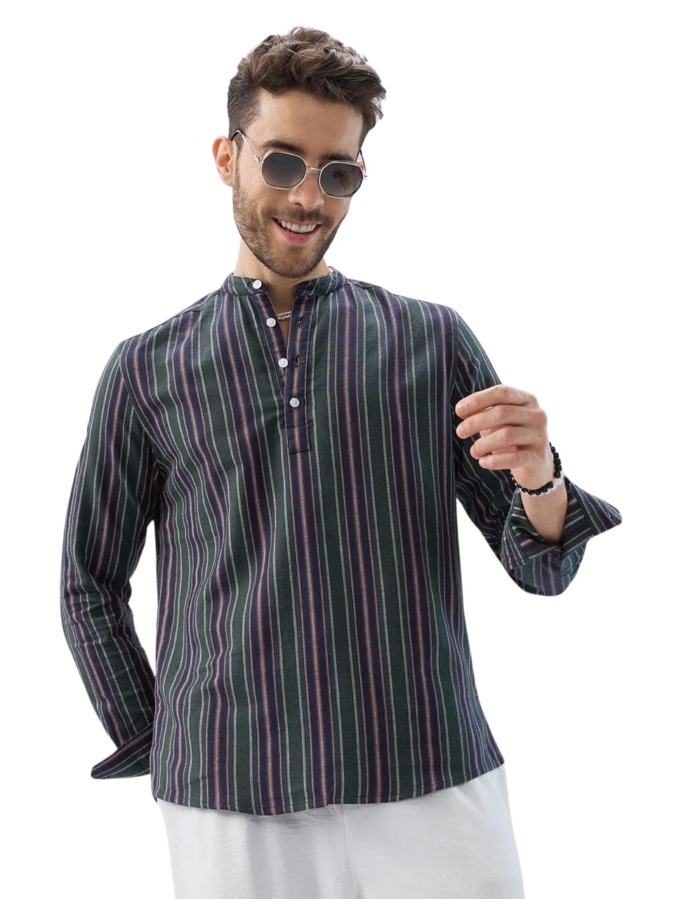 vastrado Forest Muse Multistripe Kurta MK7828A-picture-24
