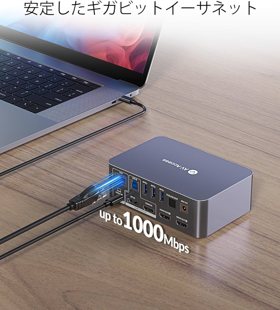 Amazon.co.jp: AV Access KVM スイッチ 2 モニター イーサネット付き