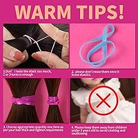 Vista 7 de Teenitor Bandas elásticas de color para el cabello, 2000 unidades de bandas elásticas para el cabello, bandas elásticas de goma para bebés y niñas