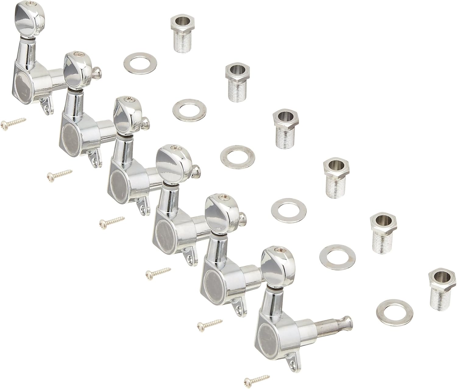 WD Music SG3805CL Sealed Gear Deluxe Guitar Tuning Machines 6 in line - Chrome
