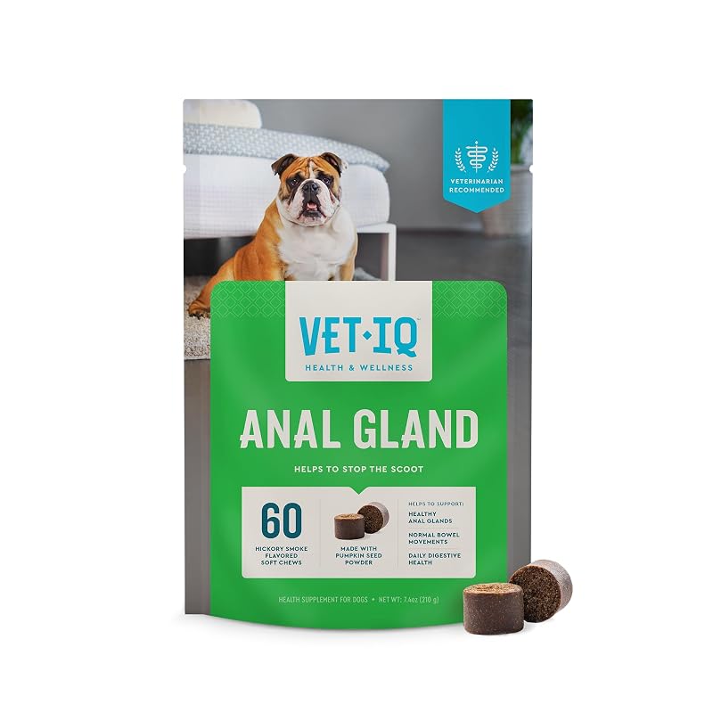 Suplemento para Cães em Soft Chews VETIQ com Abóbora, Probióticos e Sabor Fumaça de Nogueira, 60 Unidades