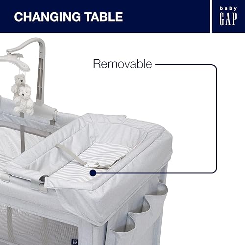 Miniatura 4 de GAP babyGap Deluxe - Patio de juegos, rayas grises Camo Negro