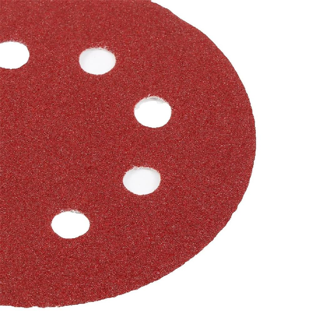 100 szt. 8 otworów 125 mm papier ścierny do obróbki drewna metalowy dysk ścierny narzędzie polerujące 60/150/1000 tarcze ścierne, 60,320,H