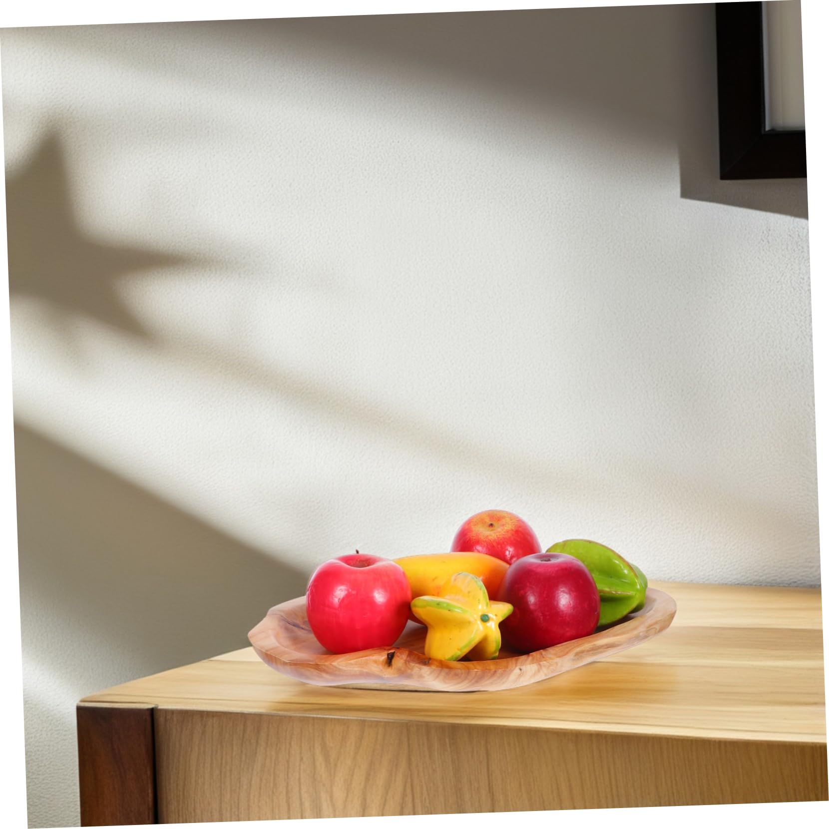 Veemoon Bandeja Decorativa Bandeja Pequeña para Baño s para Centros De Mesa De Desayuno Expositora De Aperitivos Pequeña para Servir De Cocina Madera
