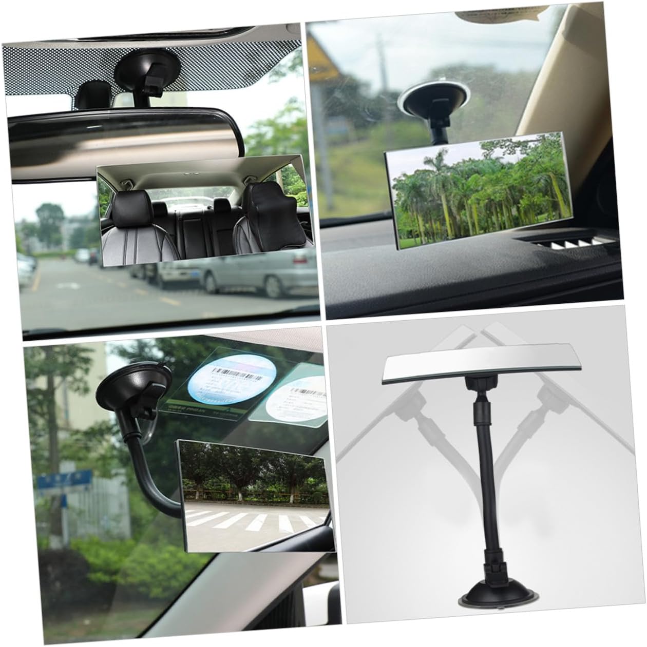 Kisangel 2pcs Rear Facing Car Seat Mirrors with Suction Cups for Safety, Adjustable Wide Angle Car Interior Rear View Mirrors for Monitoring in Vehicles