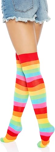 Miniatura 6 de Leg Avenue Women's Rainbow Pride Festival Thigh Highs Socks