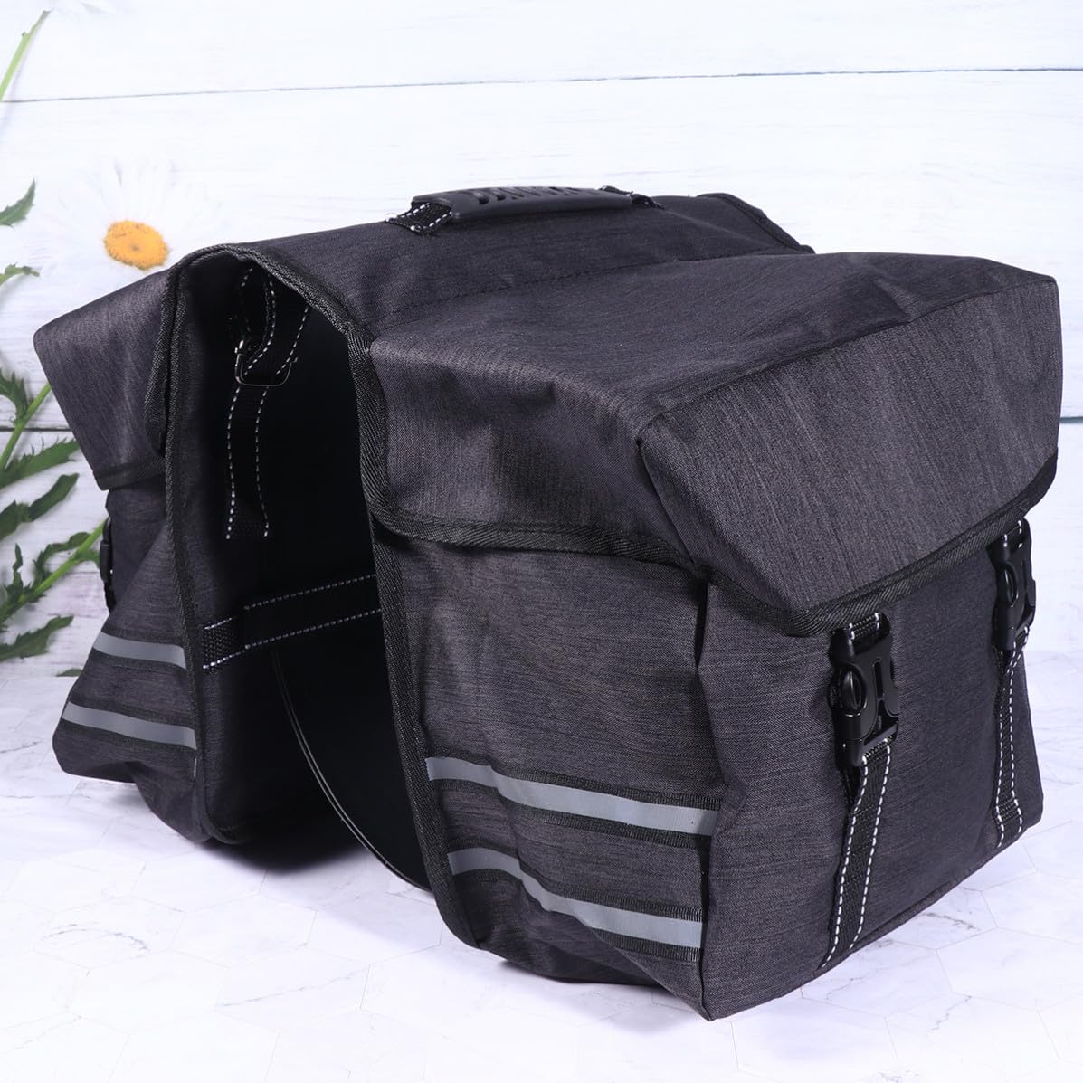 Borsa Posteriore Tasche Laterali, per Bicicletta 25l in Poliestere Grande capacità per Mountain Bike e Ciclismo Urbano