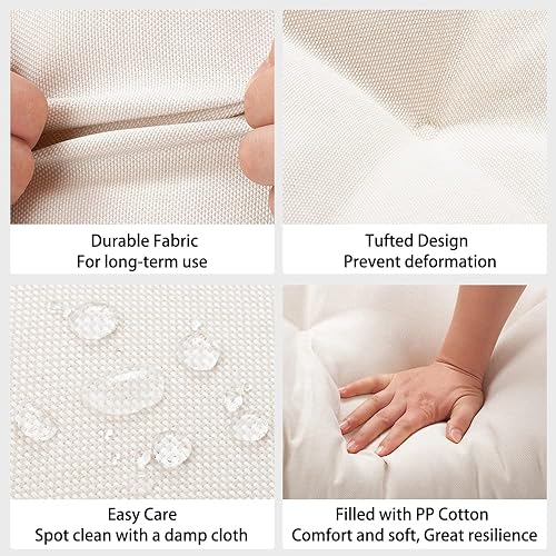 Miniatura 6 de Magpie Fabrics Cojín de banco de patio de 45 x 18 pulgadas, antideslizante, resistente al agua, para interiores y exteriores, cojín de asiento